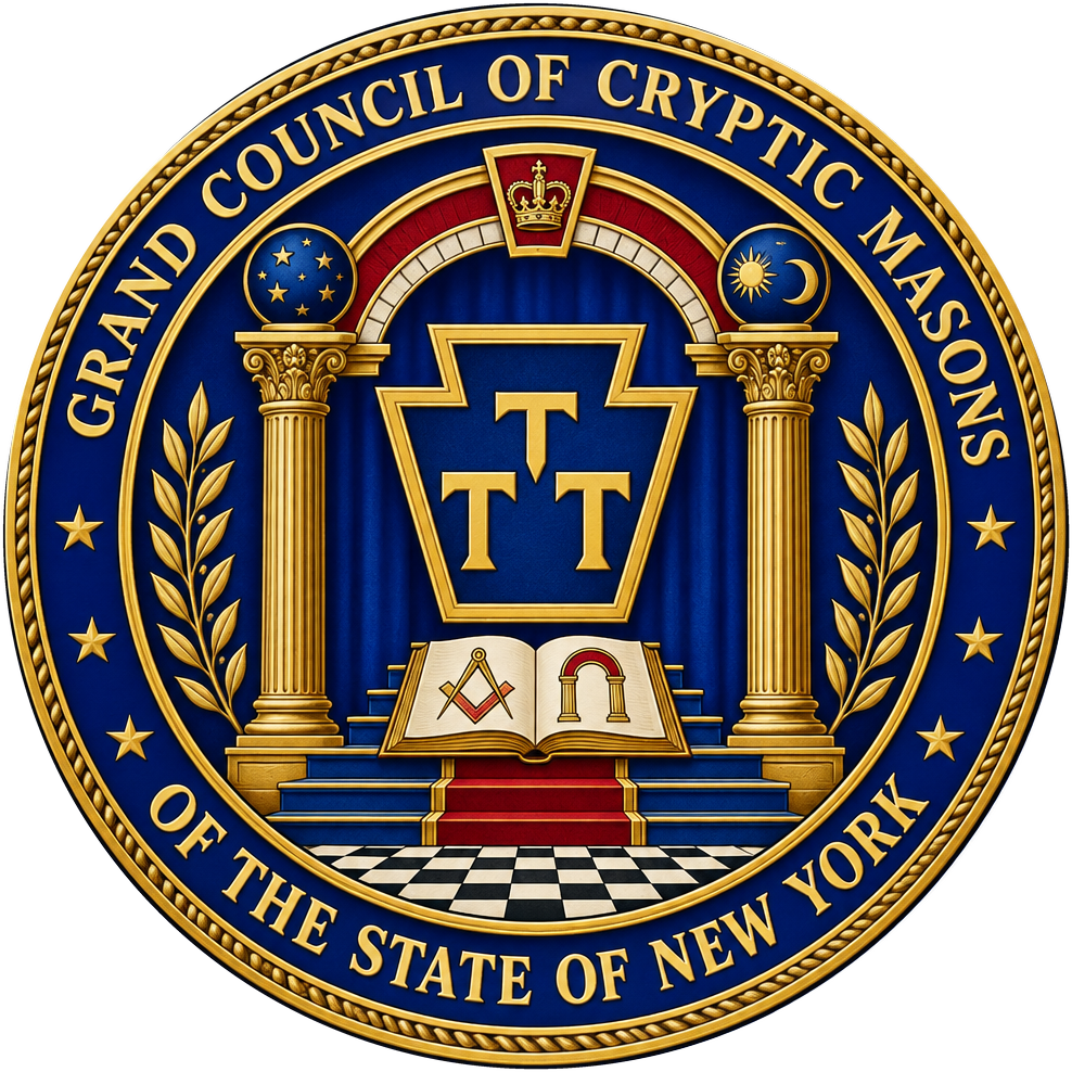 Official seal of the GRAND COUNCIL OF CRYPTIC MASONS OF THE STATE OF NEW YORK